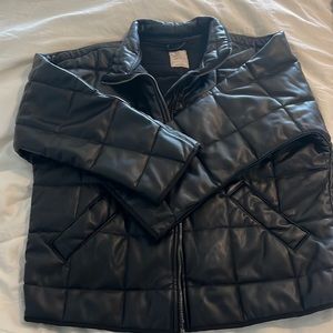 Free People Vegan leather Dolman jacket